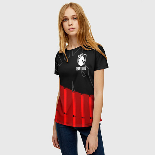 Женская футболка Форма Team Liquid red / 3D-принт – фото 3