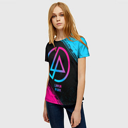 Футболка женская Linkin Park - neon gradient, цвет: 3D-принт — фото 2