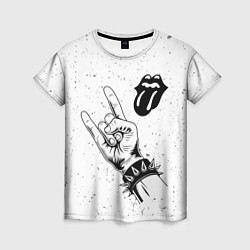 Футболка женская Rolling Stones и рок символ, цвет: 3D-принт