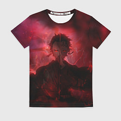 Футболка женская Танджиро танец бога огня, цвет: 3D-принт