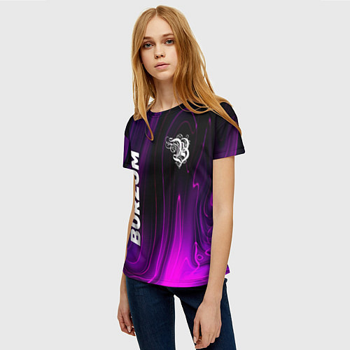 Женская футболка Burzum violet plasma / 3D-принт – фото 3