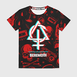 Футболка женская Behemoth rock glitch, цвет: 3D-принт