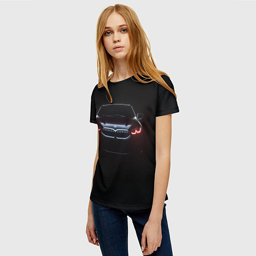 Женская футболка BMW - red eyes / 3D-принт – фото 3