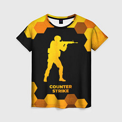 Футболка женская Counter Strike - gold gradient, цвет: 3D-принт