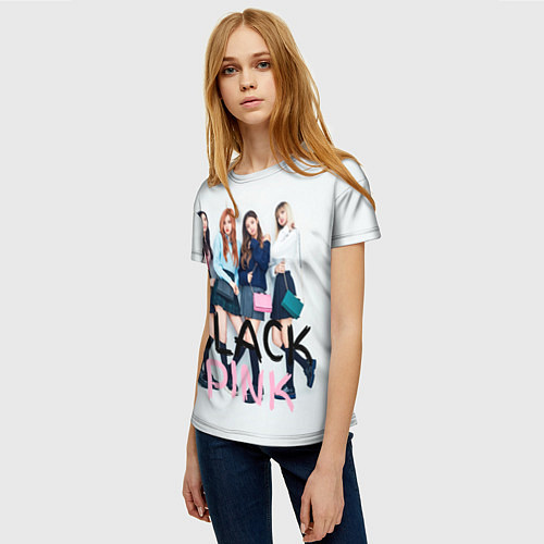Женская футболка Blackpink girls / 3D-принт – фото 3