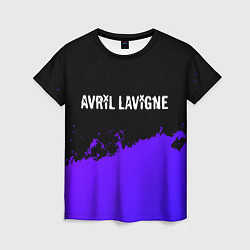 Футболка женская Avril Lavigne purple grunge, цвет: 3D-принт