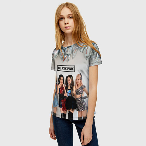 Женская футболка Blackpink girls / 3D-принт – фото 3