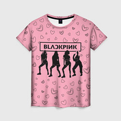 Футболка женская Blackpink силуэт, цвет: 3D-принт