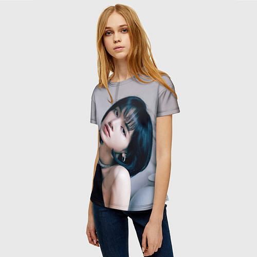Женская футболка Lisa Blackpink / 3D-принт – фото 3