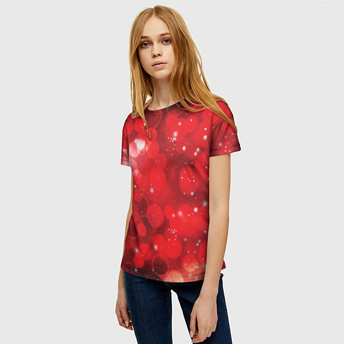 Женская футболка Red fantasy / 3D-принт – фото 3