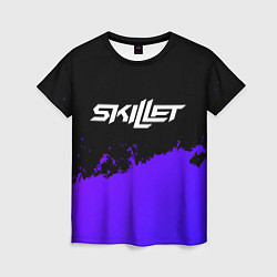 Футболка женская Skillet purple grunge, цвет: 3D-принт