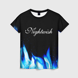 Футболка женская Nightwish blue fire, цвет: 3D-принт