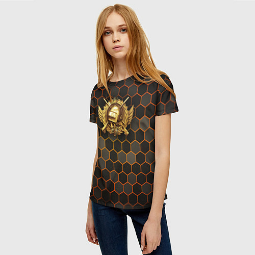 Женская футболка Згип gold logo / 3D-принт – фото 3