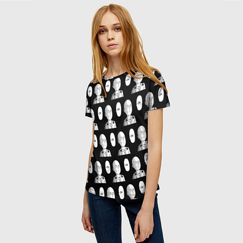 Женская футболка Saitama - ok pattern / 3D-принт – фото 3