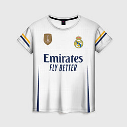 Футболка женская Лука Модрич Реал Мадрид форма 2324 домашняя, цвет: 3D-принт