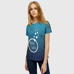 Футболка женская Вдохни Глубоко, цвет: 3D-принт — фото 2