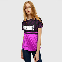 Футболка женская Fortnite pro gaming: символ сверху, цвет: 3D-принт — фото 2