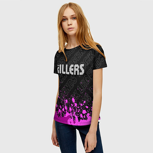 Женская футболка The Killers rock legends: символ сверху / 3D-принт – фото 3