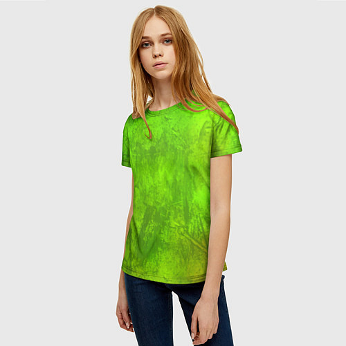 Женская футболка Зелёная фантазия / 3D-принт – фото 3