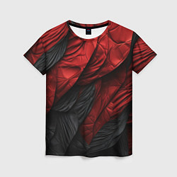 Футболка женская Red black texture, цвет: 3D-принт