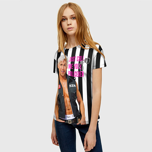 Женская футболка Райан Гослинг полицейский / 3D-принт – фото 3