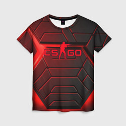 Футболка женская Red neon CS GO, цвет: 3D-принт