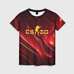 Футболка женская CS GO fire logo, цвет: 3D-принт