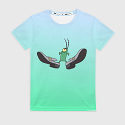 Женская футболка Планктон в тягах бархатных