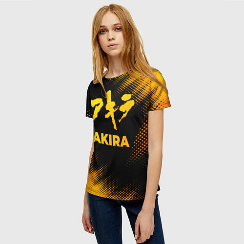 Женская футболка Akira - gold gradient / 3D-принт – фото 3