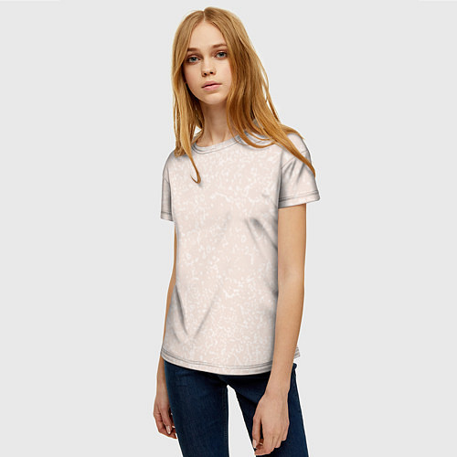 Женская футболка Текстура светло-бежевый / 3D-принт – фото 3