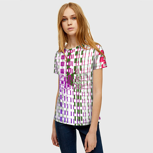 Женская футболка Дырявая абстракция / 3D-принт – фото 3