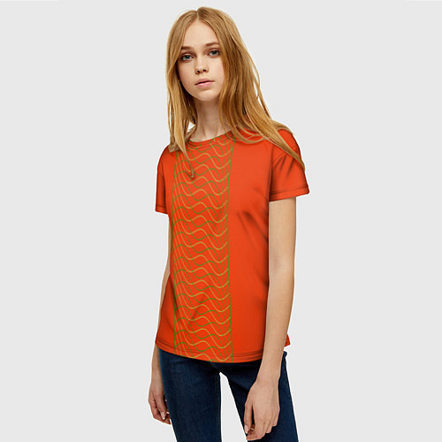 Женская футболка Сицилийский апельсин / 3D-принт – фото 3