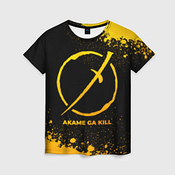 Женская футболка Akame ga Kill - gold gradient
