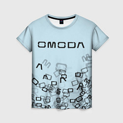 Футболка женская Omoda letters pattern, цвет: 3D-принт