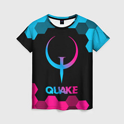 Футболка женская Quake - neon gradient, цвет: 3D-принт