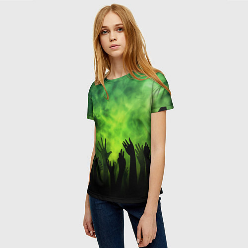 Женская футболка Зомби вечеринка / 3D-принт – фото 3