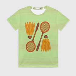 Женская футболка Бадминтон