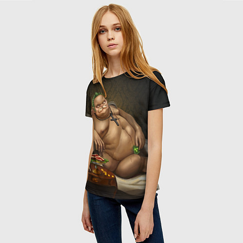 Женская футболка Пудж - Дота 2 / 3D-принт – фото 3