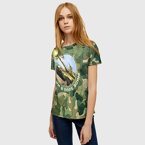 Женская футболка И один в поле воин танк Т-72 / 3D-принт – фото 3