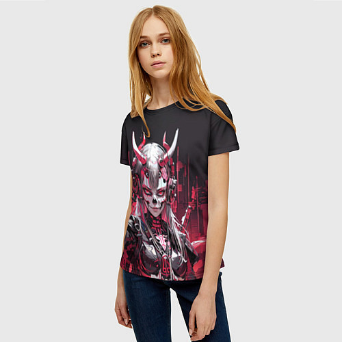 Женская футболка Безумная демонесса / 3D-принт – фото 3