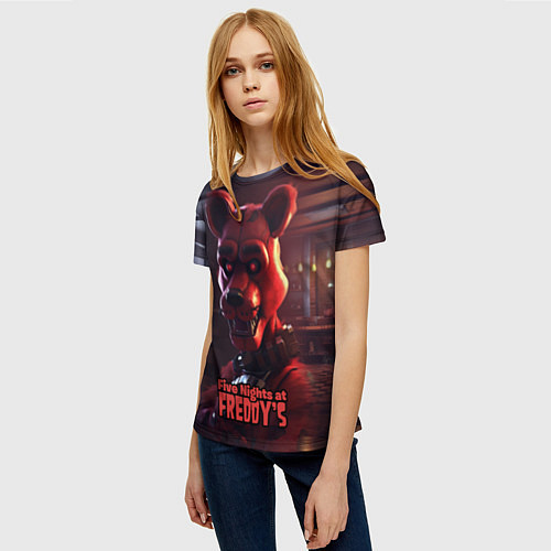 Женская футболка Five Nights at Freddys Mangle / 3D-принт – фото 3