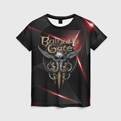 Футболка женская Baldurs Gate 3 logo black red, цвет: 3D-принт