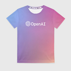 Футболка женская OpenAI, цвет: 3D-принт