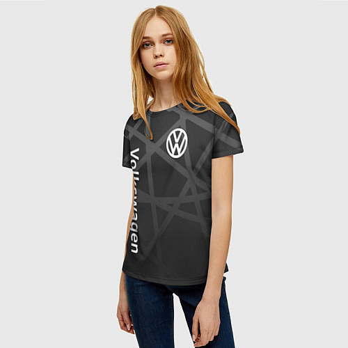 Женская футболка Volkswagen - classic black / 3D-принт – фото 3