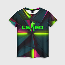 Женская футболка CS GO green neon