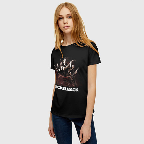 Женская футболка Nickelback brutal / 3D-принт – фото 3