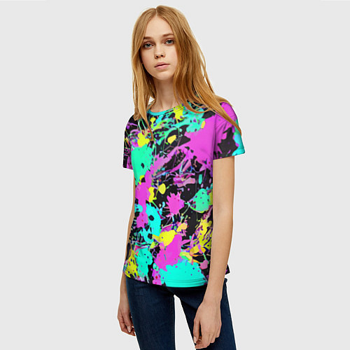 Женская футболка Красочная композиция - мода / 3D-принт – фото 3