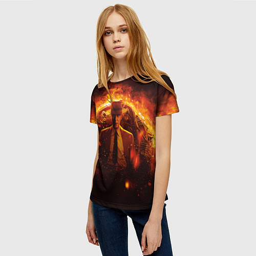 Женская футболка Оппенгеймер и его детище / 3D-принт – фото 3