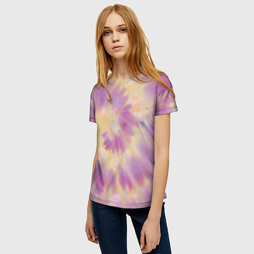 Женская футболка Tie-Dye дизайн / 3D-принт – фото 3