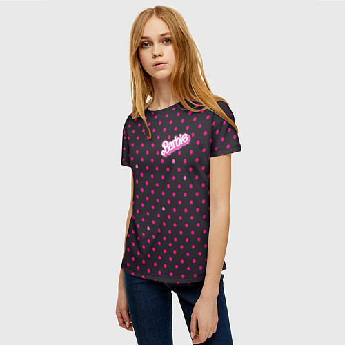 Женская футболка Барби горошек / 3D-принт – фото 3